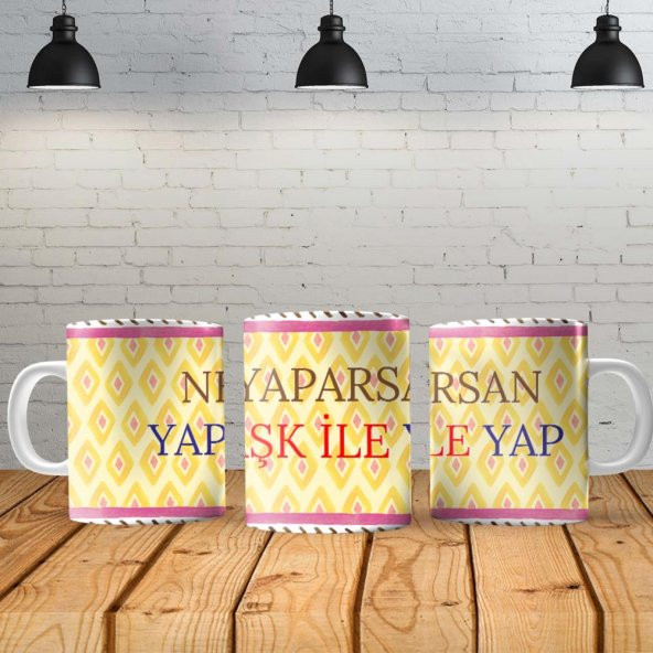 Yazılar Kişiye Özel Baskılı Yeni Tasarım Kupa Bardak Özel Kutusunda ürün görseli