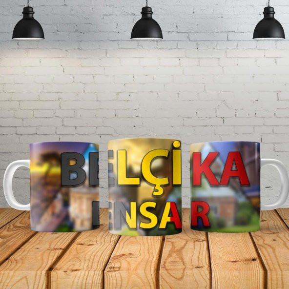 Belçika Kişiye Özel Baskılı Yeni Tasarım Sihirli Kupa Bardak Özel Kutusunda
