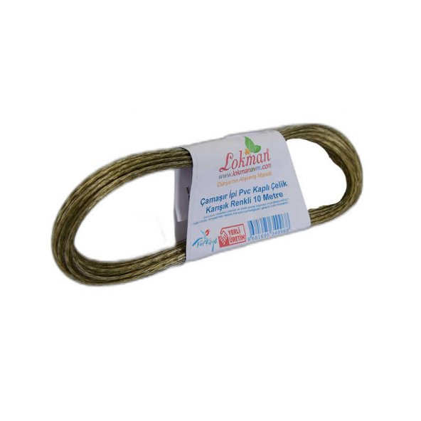 Çamaşır İpi Pvc Kaplı Çelik Karışık Renkli 10 Metre 1 Adet - 2