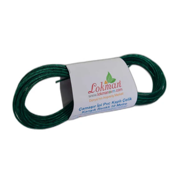 Çamaşır İpi Pvc Kaplı Çelik Karışık Renkli 10 Metre 1 Adet - 3