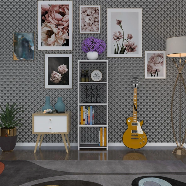 Kenzlife kitaplık süper ga 120*40*19 gri 4 katlı tek bölme ofis mutfak banyo dolabı arkalıksız - Resim 2