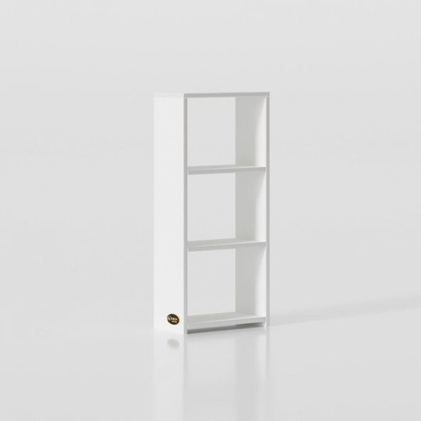 Kenzlife kitaplık süper ga 090*40*19 byz 3 katlı tek bölme ofis mutfak banyo dolabı arkalıksız - 3