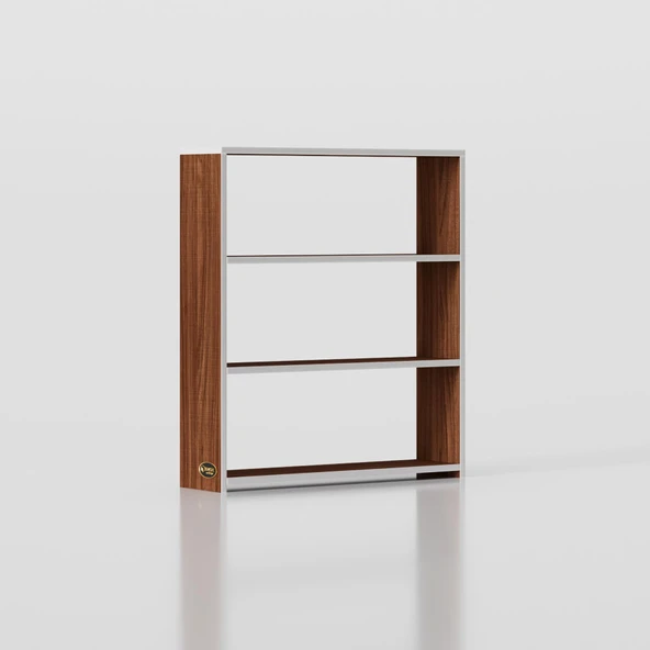 Kenzlife kitaplık süper ga 090*80*19 cvz 3 katlı tek bölme ofis mutfak banyo dolabı arkalıksız - Resim 3