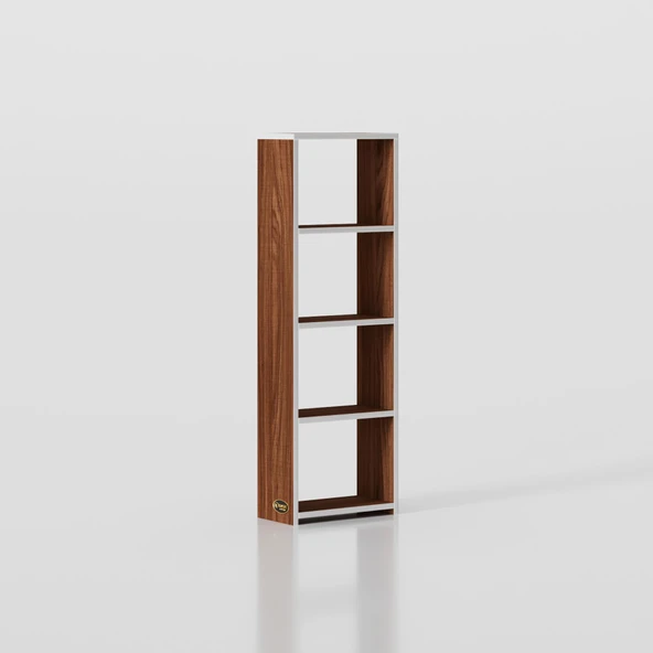 Kenzlife kitaplık süper ga 120*40*19 cvz 4 katlı tek bölme ofis mutfak banyo dolabı arkalıksız - Resim 3