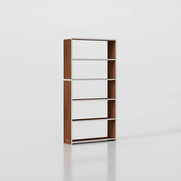 Kenzlife kitaplık süper ga 150*80*19 cvz 5 katlı tek bölme çift bölme opsiyonlu ofis mutfak banyo dolabı arkalıksız - Resim 4