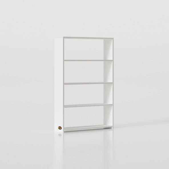 Kenzlife kitaplık süper ga 120*80*19 byz 4 katlı tek bölme ofis mutfak banyo dolabı arkalıksız - Resim 3