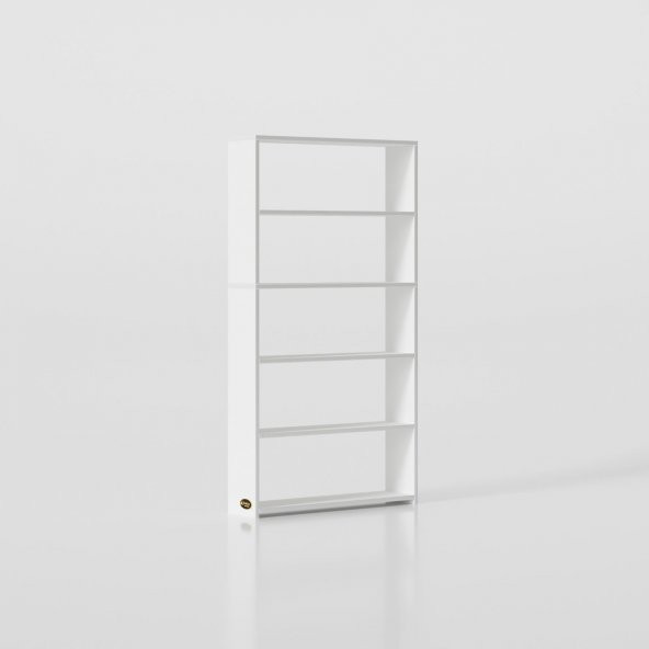 Kenzlife kitaplık süper ga 150*80*19 byz 5 katlı tek bölme çift bölme opsiyonlu ofis mutfak banyo dolabı arkalıksız - Resim 4