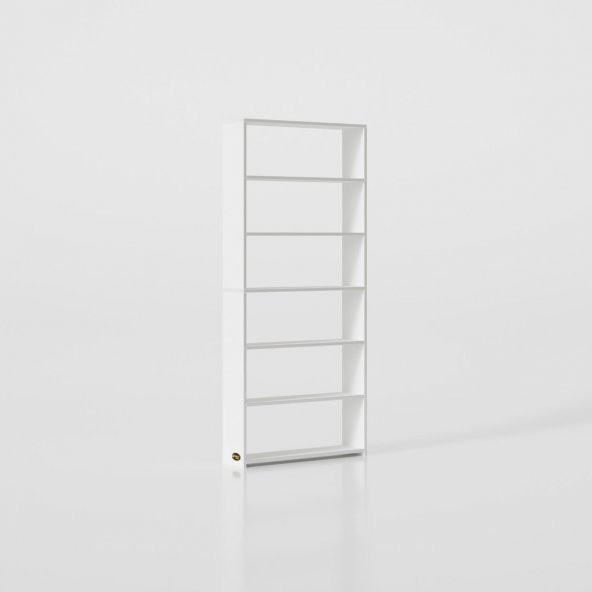 Kenzlife kitaplık süper ga 180*80*19 byz 6 katlı tek bölme çift bölme opsiyonlu ofis mutfak banyo dolabı arkalıksız - Resim 4