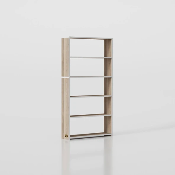 Kenzlife kitaplık süper ga 150*80*19 crd 5 katlı tek bölme çift bölme opsiyonlu ofis mutfak banyo dolabı arkalıksız - Resim 4