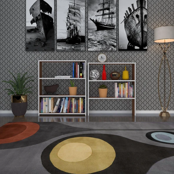 Kenzlife kitaplık süper ga 180*80*19 cvz 6 katlı tek bölme çift bölme opsiyonlu ofis mutfak banyo dolabı arkalıksız - Resim 2