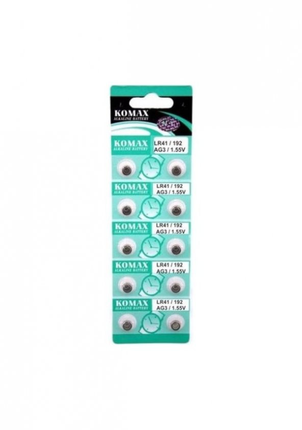 AG3 Saat Pili - Düğme Pil 10lu Paket LR41/192 1.55V - 2