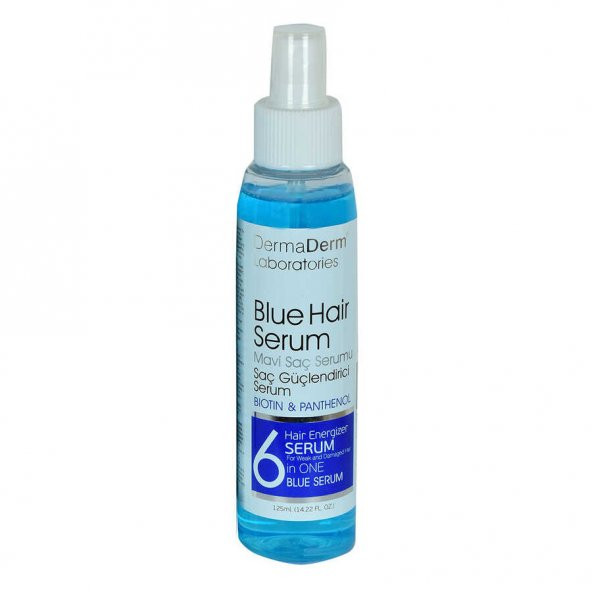 Mavi Saç Serumu Saç Güçlendirici Serum (Biotin Panthenol Vitamin E-Keratin) 125 ML