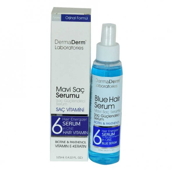 Mavi Saç Serumu Saç Güçlendirici Serum (Biotin Panthenol Vitamin E-Keratin) 125 ML - 2