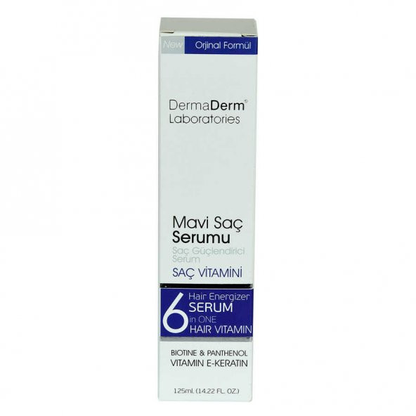 Mavi Saç Serumu Saç Güçlendirici Serum (Biotin Panthenol Vitamin E-Keratin) 125 ML - 3