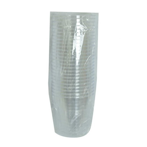 Lüks Kristal Bardak Sert Plastik Çay Kahve Su Otomat Bardağı 180 Ml 25 li 1 Paket - 4