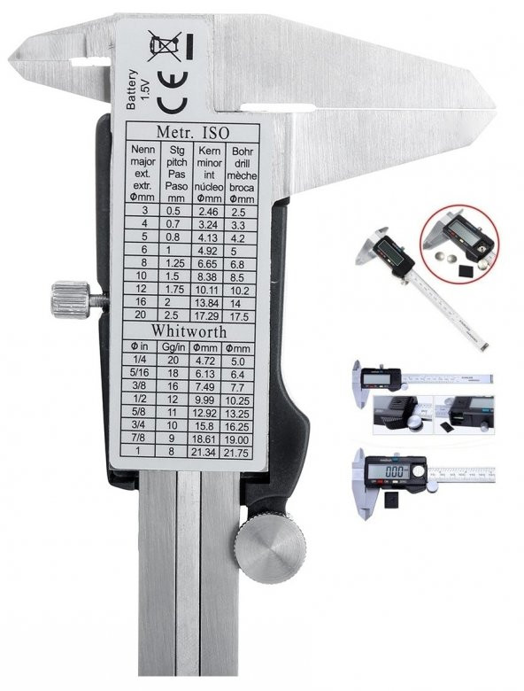 Kumpas - Dijital Kumpas 0,01 mm - 150mm 6inc - 2
