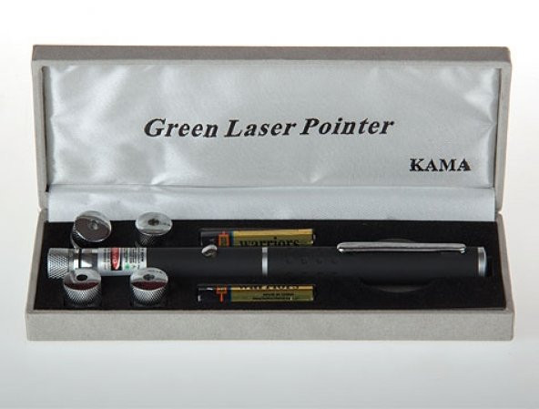 Yeşil Lazer Pointer 8000 mW  5 Başlıklı - 4