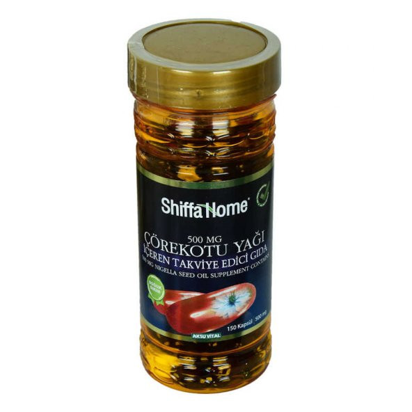 Shiffa Home Çörekotu Yağı Soğuk Sıkım 500 Mg x 150 Kapsül