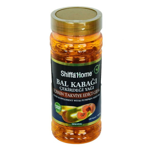 Shiffa Home Bal Kabağı Çekirdeği Yağı Soğuk Sıkım 1000 Mg x 100 Kapsül