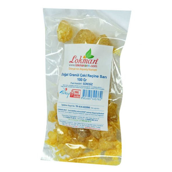 Doğal Granül Çakıl Reçine Sarı 100 Gr Paket - 3