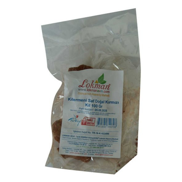 Kilermeni Saf Doğal Kırmızı Kil 100 Gr Paket - 2