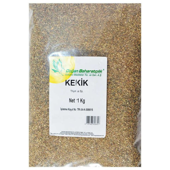 Yemeklik Kekik 1000 Gr Paket