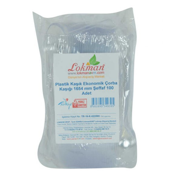 Plastik Kaşık Ekonomik Çorba Kaşığı 1654 mm Şeffaf 100 Adet 1 Paket - 4