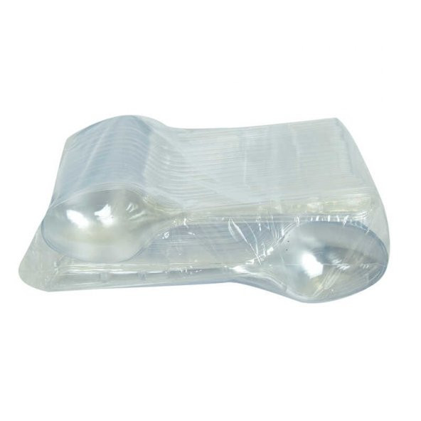 Plastik Kaşık Ekonomik Çorba Kaşığı 1654 mm Şeffaf 100 Adet 1 Paket - 5