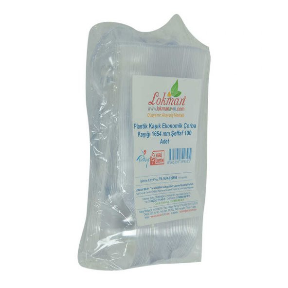 Plastik Kaşık Ekonomik Çorba Kaşığı 1654 mm Şeffaf 100 Adet 1 Paket - 6