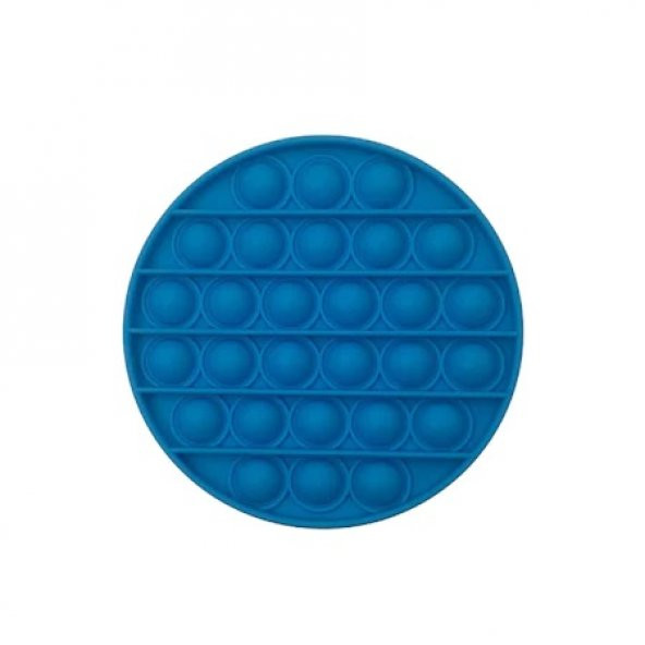 Yuvarlak Tek Renk Pop Push İt Anti Stres Baloncukları Bubble Fidget - 3