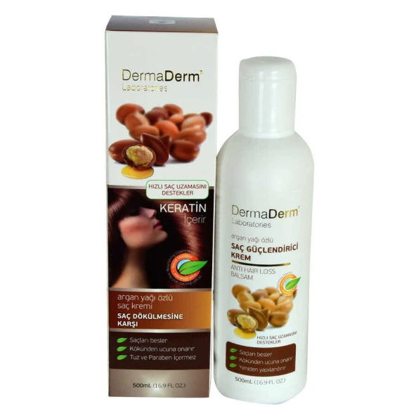 Argan Yağı Özlü Saç Kremi Keratinli (Tuz ve Paraben İçermez) 500 ML - 2