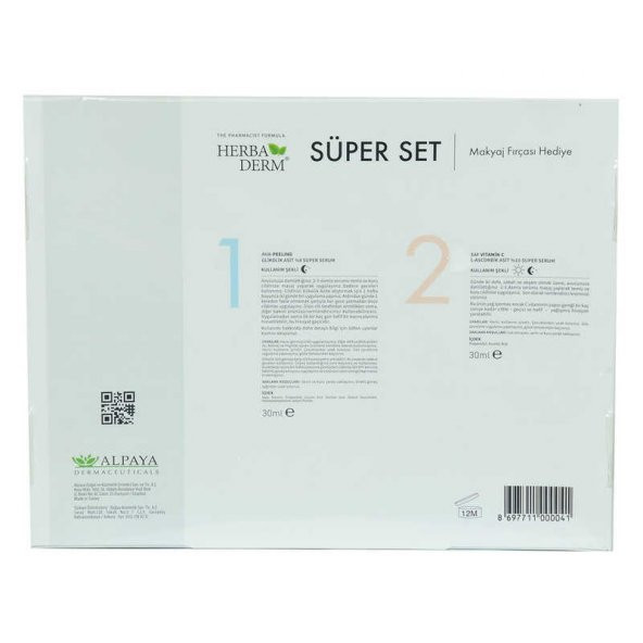 Süper Set Superserum Aha-Peeling 30 ML + Saf Vitamin C 30 ML + Hediye Makyaj Fırçası - 2