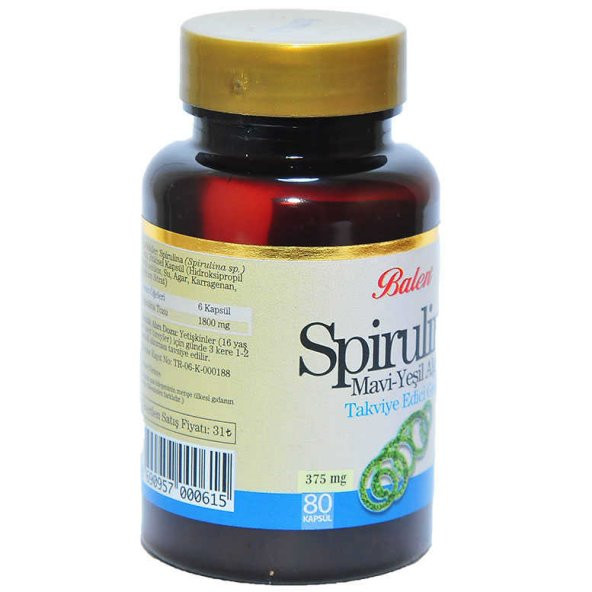 Spirulina Mavi-Yeşil Alg 80 Kapsül ürün görseli