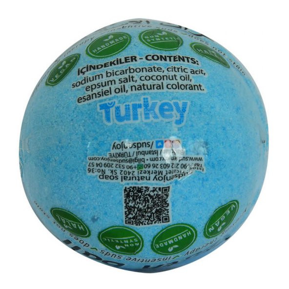 Himalaya Tuzlu El Yapımı Banyo Bombası Banyo Topu Mavi 90-120 Gr - 3