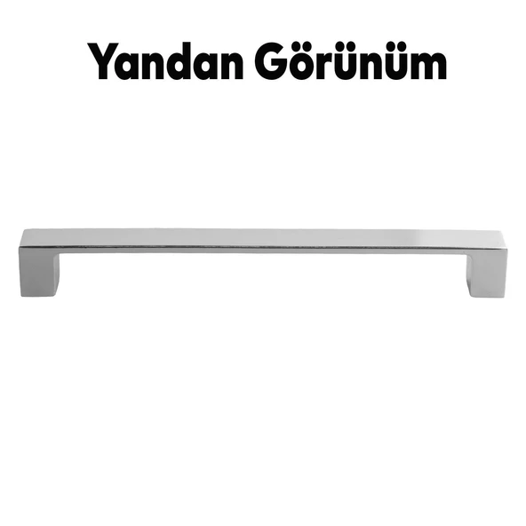 Bihter Düz Krom (160 MM - 16.0 CM) Mobilya Mutfak Dolabı Çekmece Dolap Kulpu Kulbu Metal Kulpları - 6