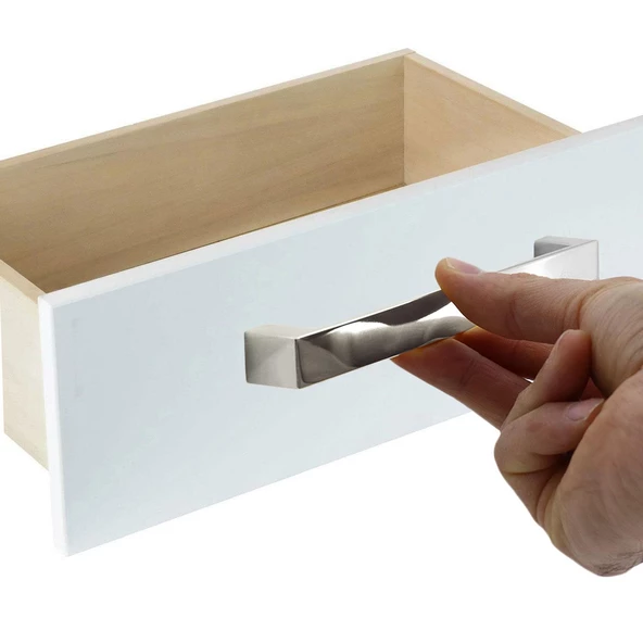 Bihter Düz Krom (160 MM - 16.0 CM) Mobilya Mutfak Dolabı Çekmece Dolap Kulpu Kulbu Metal Kulpları - 3