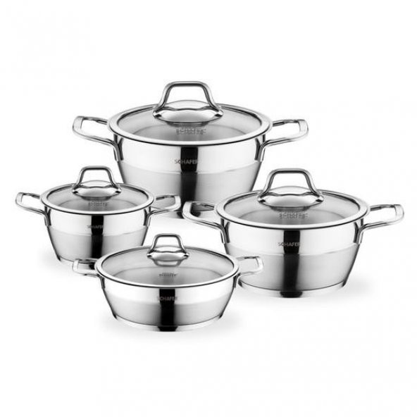 Schafer Vals Çelik 8 Parça Tencere Takımı ürün görseli