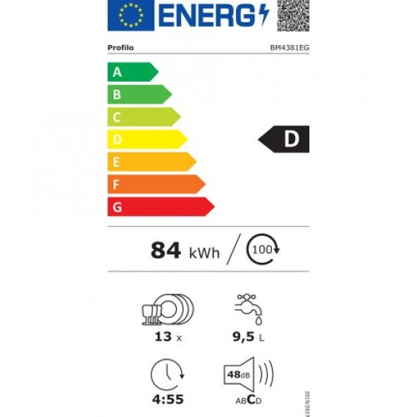 Profilo BM4381EG D Enerji Sınıfı 4 Programlı Bulaşık Makinesi - 5