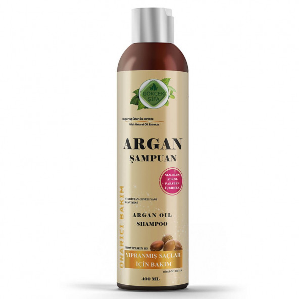 Argan Şampuan 400 ML (SLS-SLES-Alkol-Paraben İçermez)