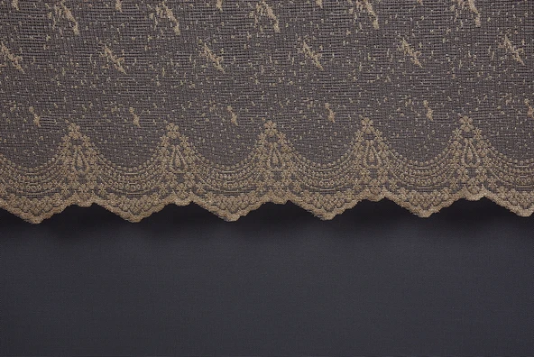 KUŞ MODEL KOYU VİZON RENK TEK KANAT Hazır dikilmiş Pileli Fon Perde 300*260 cm - Resim 2