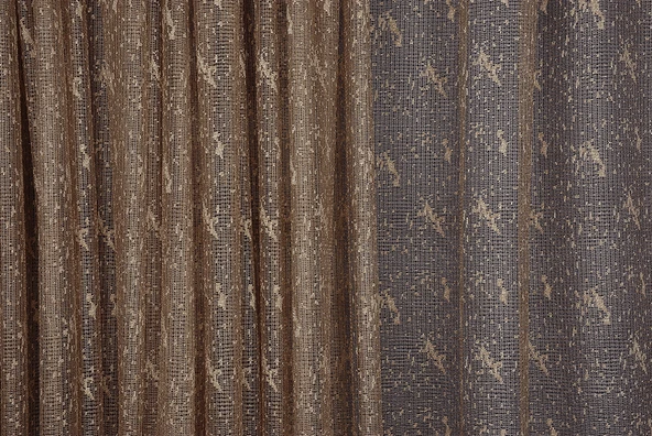 KUŞ MODEL KOYU VİZON RENK TEK KANAT Hazır dikilmiş Pileli Fon Perde 300*260 cm - Resim 4