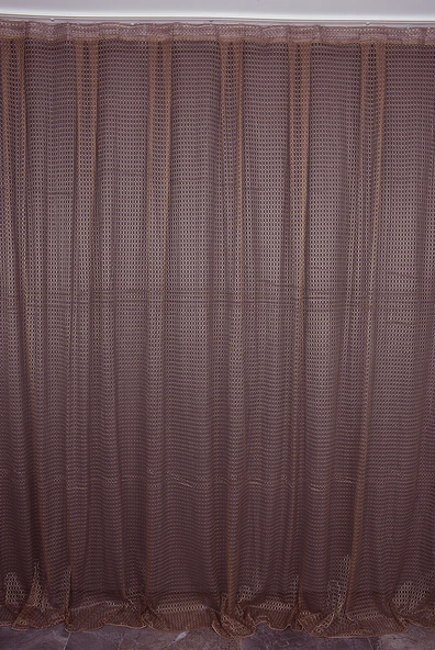 ORKİDE MODEL KOYU VİZON RENK TEK KANAT Hazır dikilmiş Pileli Fon Perde 300*260 cm - Resim 2