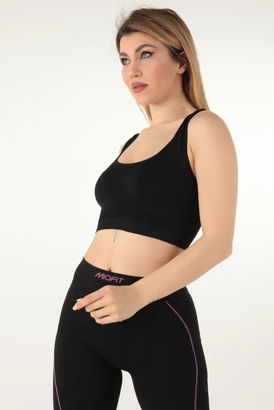 Miorre Seamless Desteksiz Kalın Askılı Spor Sütyen - 8