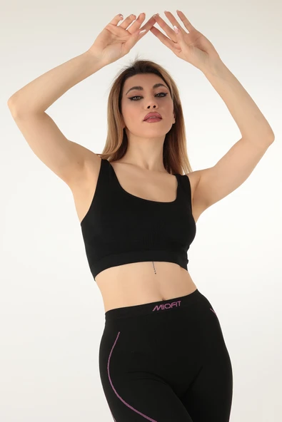 Miorre Seamless Desteksiz Kalın Askılı Spor Sütyen - Resim 11