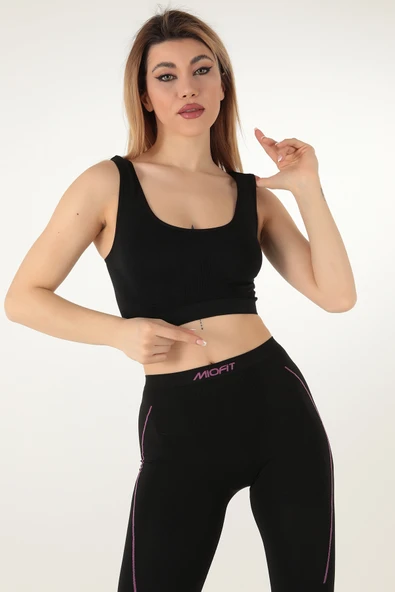 Miorre Seamless Desteksiz Kalın Askılı Spor Sütyen - Resim 9