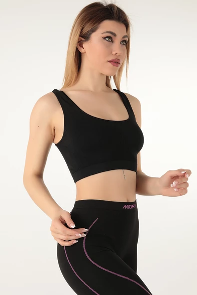 Miorre Seamless Desteksiz Kalın Askılı Spor Sütyen - 6
