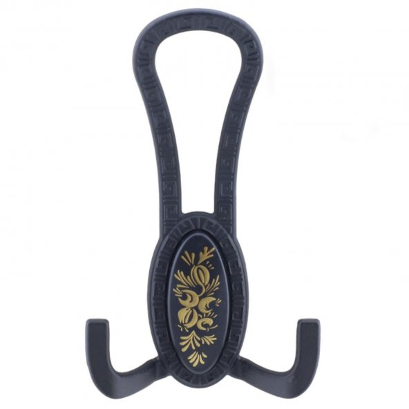 Mobilya Portmanto Vestiyer Duvar Banyo Askısı Metal Dolap Elbise Askılığı Mat Siyah Desenli - 6