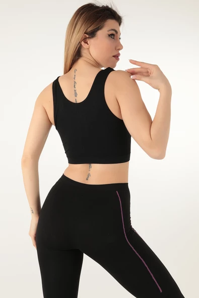 Miorre Seamless Desteksiz Kalın Askılı Spor Sütyen - 5