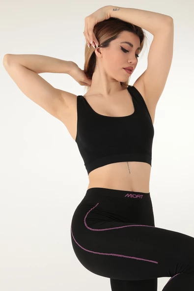 Miorre Seamless Desteksiz Kalın Askılı Spor Sütyen - 3