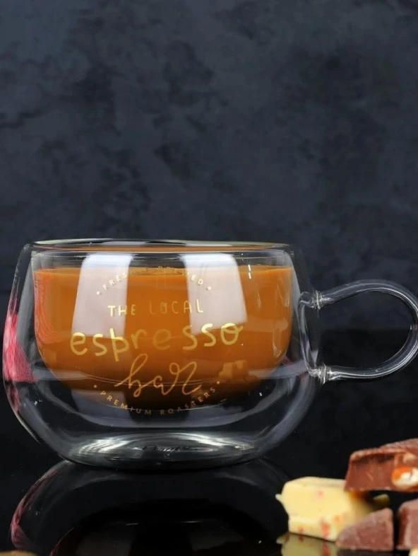Perotti 13801 Çift Cidarlı 280 Ml Espresso Cam Kupa - 2